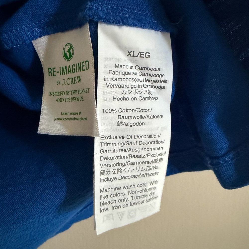 Cobalt Blue Chain Stitch Graphic Tee - Picture 4 of 5